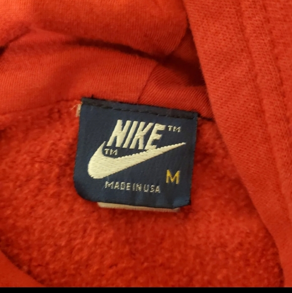 Vintage 80s 90s y2k mens Nike Hoodie red M - Picture 7 of 7